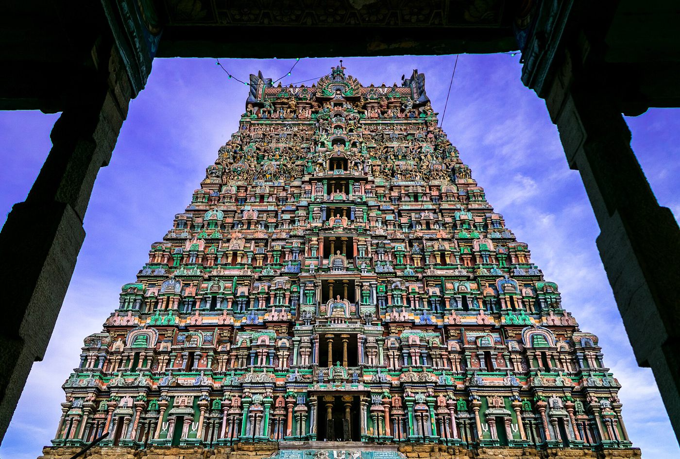 The gopuram of Rajagopalaswamy temple, Mannargudi