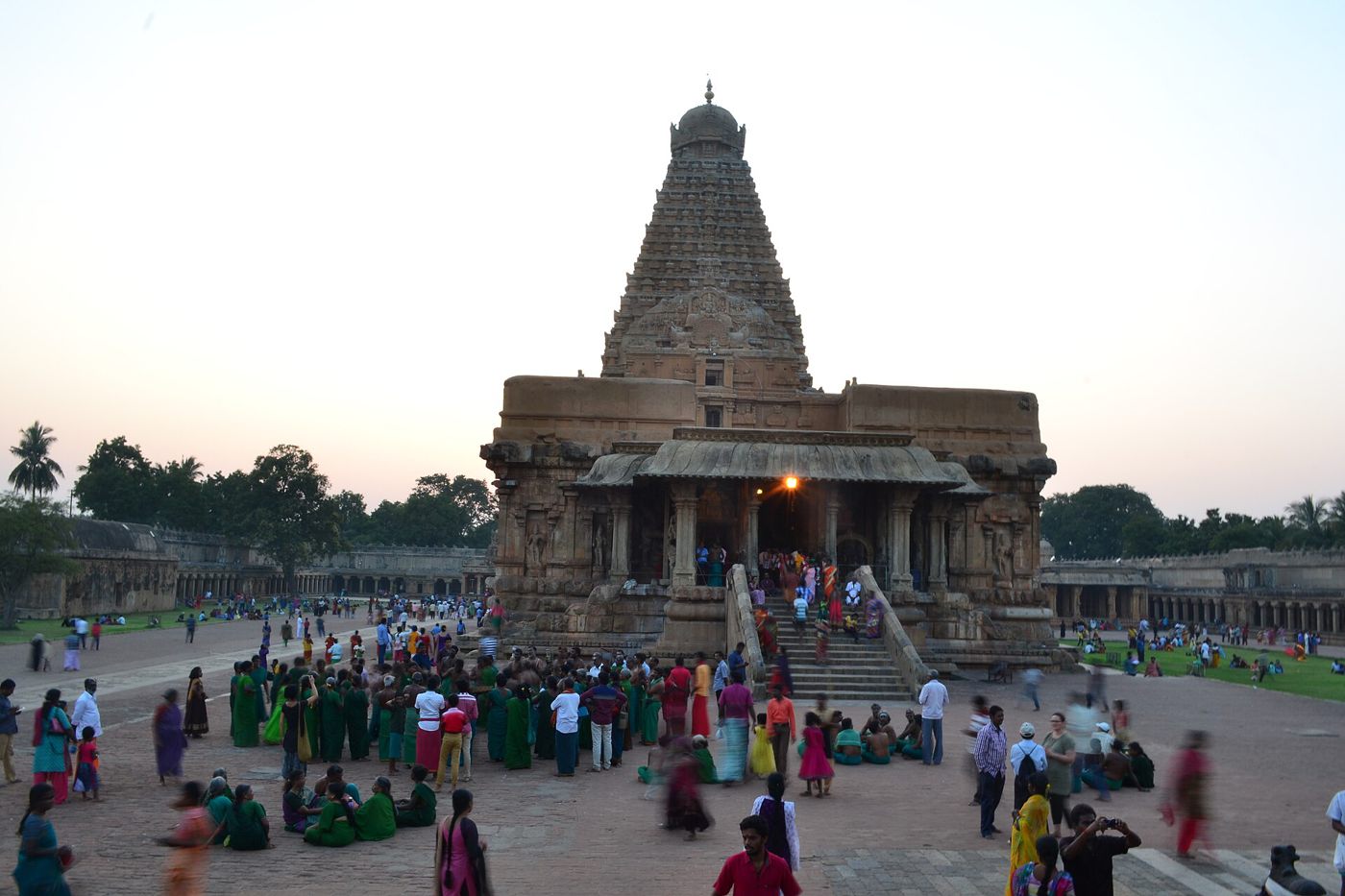 Brihadeeswarar temple, Thanjavur, in the evening